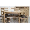 Deluxe Solid Oak Furniture X Leg Oval Dining Table