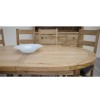 Deluxe Solid Oak Furniture X Leg Oval Dining Table