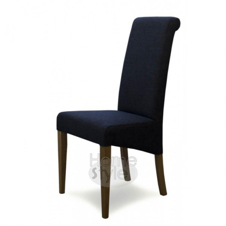Homestyle Opus Oak Furniture Italia Charcoal Fabric Chair (Pair)