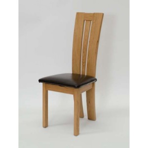 Opus Oak Furniture Venezia Bycast Leather Dining Chair Pair Opus Oak Furniture Venezia Bycast Leather Dining Chair Pair