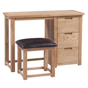 Moderna Solid Oak Furniture Dressing Table and Stool Set Moderna Solid Oak Furniture Dressing Table and Stool Set