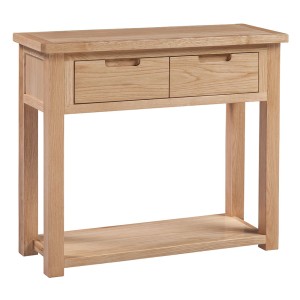 Moderna Solid Oak Furniture 2 Drawer Console Table Moderna Solid Oak Furniture 2 Drawer Console Table