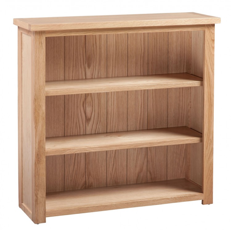 Moderna Solid Oak Furniture Small 2 Shelf Bookcase
