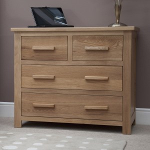 Opus Solid Oak Furniture 2 over 2 Chest of Drawers 