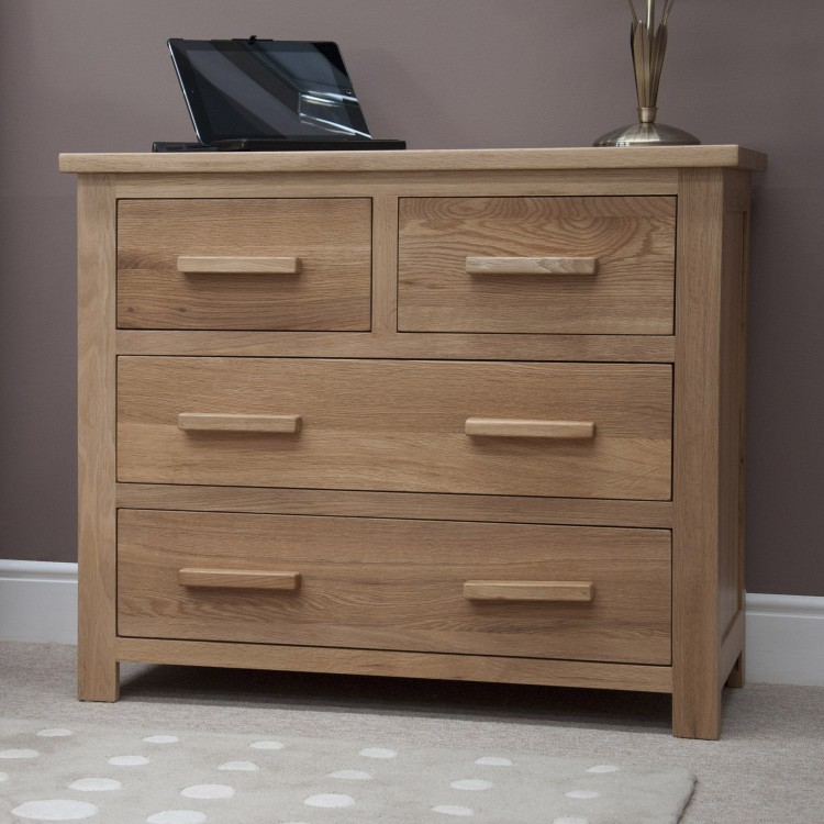 Opus Solid Oak Furniture 2 over 2 Chest of Drawers