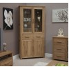 Opus Solid Oak Furniture Glass 4 Door Library Unit