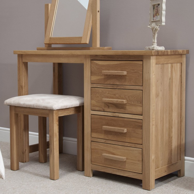 Opus Solid Oak Furniture Dressing Table and Stool