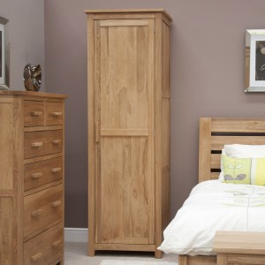 Opus Solid Oak Furniture Single Wardrobe Opus Solid Oak Furniture Single Wardrobe