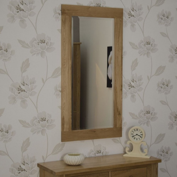 Opus Solid Oak Furniture 1150 x 600mm Wall Mirror