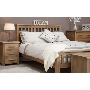 Opus Solid Oak Furniture 4ft6 Double Bed Opus Solid Oak Furniture 4ft6 Double Bed
