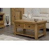 Deluxe Solid Oak Furniture 3x2 Coffee Table