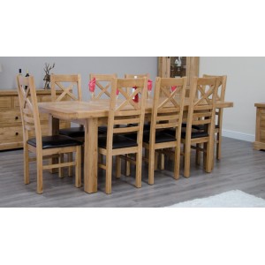 Deluxe Solid Oak Furniture Medium Extending 4-8 Seater Table Deluxe Solid Oak Furniture Medium Extending 4-8 Seater Table