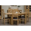 Deluxe Solid Oak Furniture Oval Extending 4-8 Seater Table