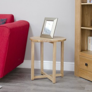 Lyon Oak Living Room Furniture Round Lamp Table Lyon Oak Living Room Furniture Round Lamp Table