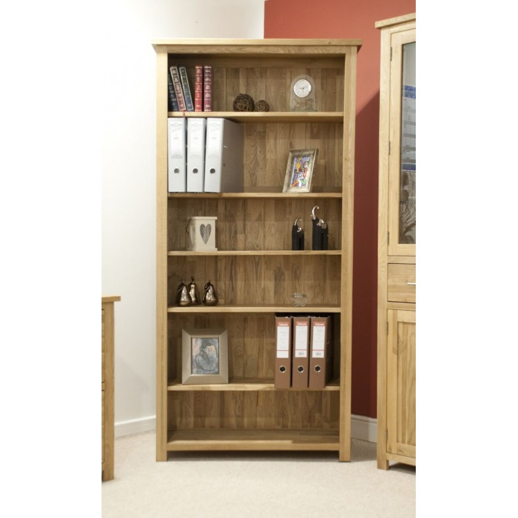 Opus Solid Oak Furniture Large Bookcase
