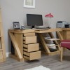 Z Solid Oak Furniture Large Computer Desk