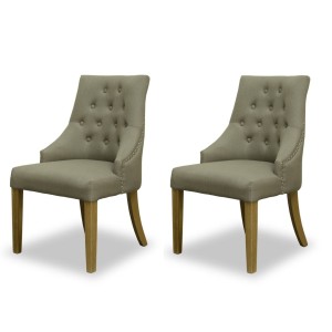 Windsor Solid Oak Furniture Green Fabric Dining Chair Pair Windsor Solid Oak Furniture Green Fabric Dining Chair Pair