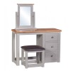 Diamond Oak Grey Painted Furniture Dressing Table & Stool Set