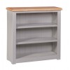 Diamond Oak Top Grey Painted Furniture Small Bookcase