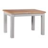 Diamond Oak Top Grey Painted Furniture Small Extending Dining Table