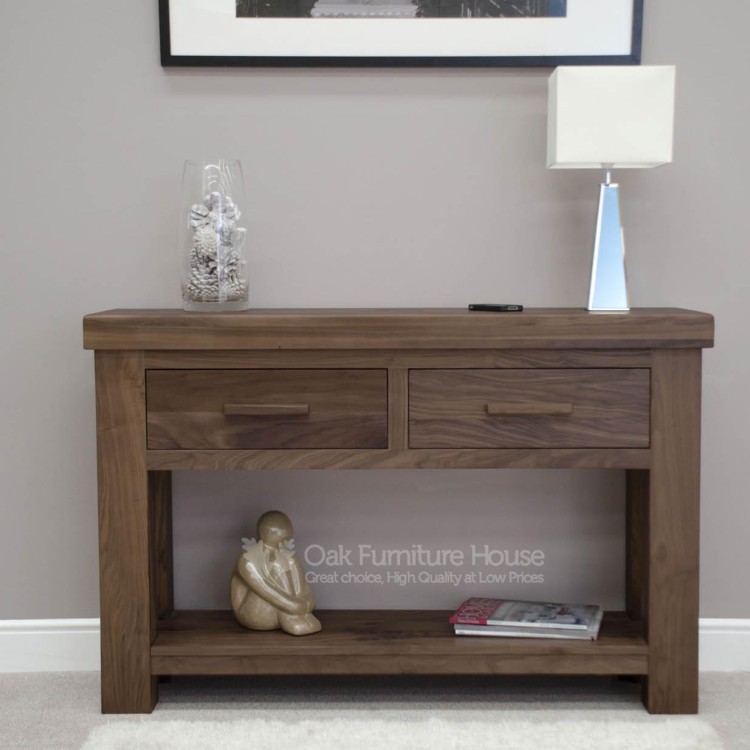 Homestyle Walnut Furniture 2 Drawer Console Table Homestyle Walnut Furniture 2 Drawer Console Table