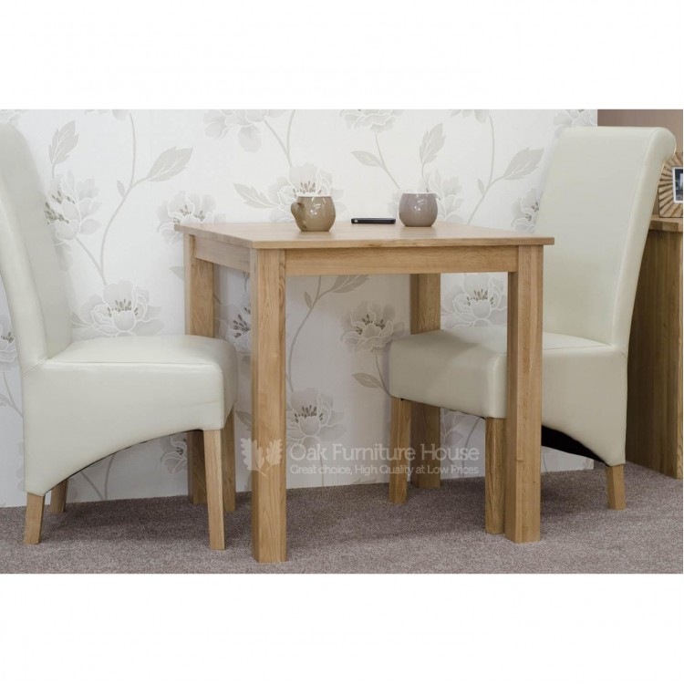 Opus Solid Oak Furniture 2 Seater Dining Room Table