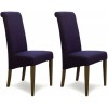 Homestyle Opus Oak Furniture Italia Purple Fabric Chair (Pair)