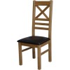 Deluxe Solid Oak Furniture Cross Back Dining Chair (Pair)