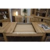 Opus Solid Oak Furniture Plain Top Extending Dining Table Twin Leaf