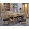 Opus Solid Oak Furniture Plain Top Extending Dining Table Single Leaf