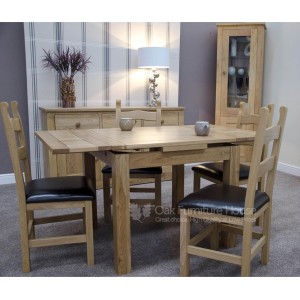 Opus Solid Oak Furniture 150cm Extending Dining Room Table Opus Solid Oak Furniture 150cm Extending Dining Room Table