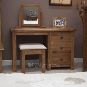 Rustic Solid Oak Furniture Dressing Table and Stool Rustic Solid Oak Furniture Dressing Table and Stool