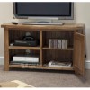 Rustic Solid Oak Furniture TV Plasma Unit