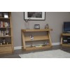 Z Solid Oak Furniture Wide Console with Shelf Table