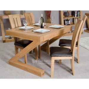 Z Solid Oak Furniture 4ft x 3ft Dining Table Z Solid Oak Furniture 4ft x 3ft Dining Table