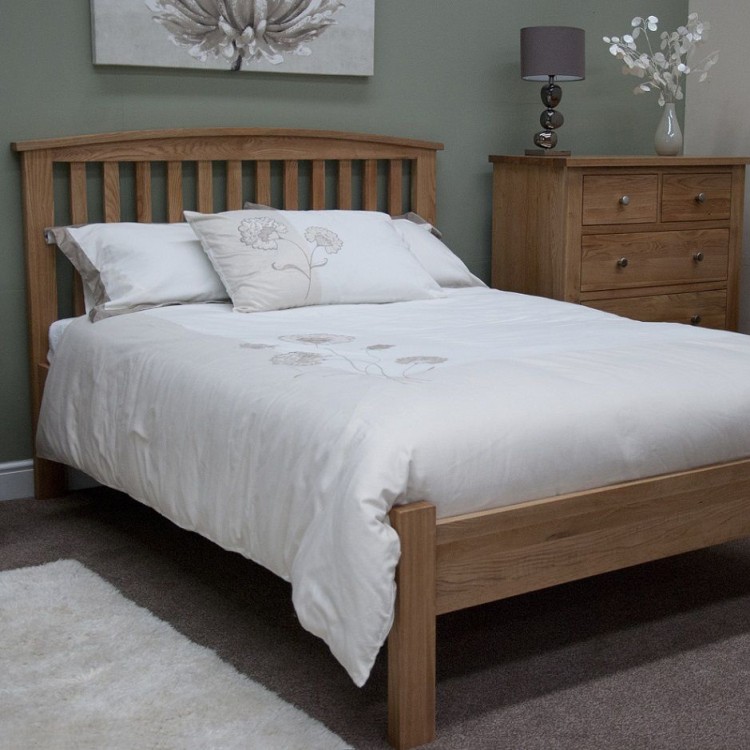 Opus Solid Oak Furniture Arched 3ft Single Bed