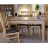 Opus Solid Oak Furniture Plain Top Extending Dining Table Twin Leaf