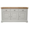 Deluxe  Solid Oak Grey Painted Furniture Large Sideboard