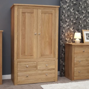Torino Solid Oak Furniture Gents Wardrobe Torino Solid Oak Furniture Gents Wardrobe