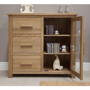 Opus Solid Oak Furniture Small Glazed Chest Opus Solid Oak Furniture Small Glazed Chest