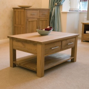 Opus Solid Oak Furniture Coffee Table with Drawers Opus Solid Oak Furniture Coffee Table with Drawers