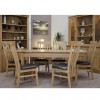 Opus Solid Oak Furniture Plain Top Extending Dining Table Twin Leaf