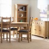 Canterbury Wax Oak Furniture Round Extending Dining Table