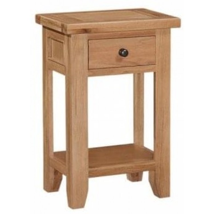Canterbury Wax Oak Furniture 1 Drawer Console Table