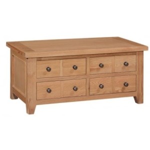 Canterbury Wax Oak Furniture Storage Coffee Table