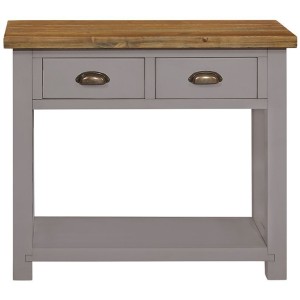 Fairford Grey Painted Furniture 2 Drawer Console Table