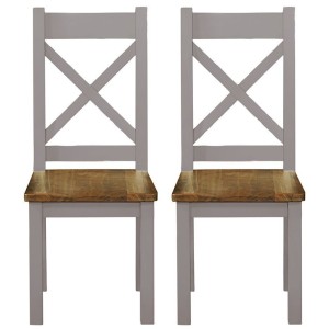 Fairford Grey Painted Furniture Dining Chair Pair Fairford Grey Painted Furniture Dining Chair Pair