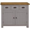 Fairford Grey Painted Furniture 3 Drawer 2 Door Sideboard