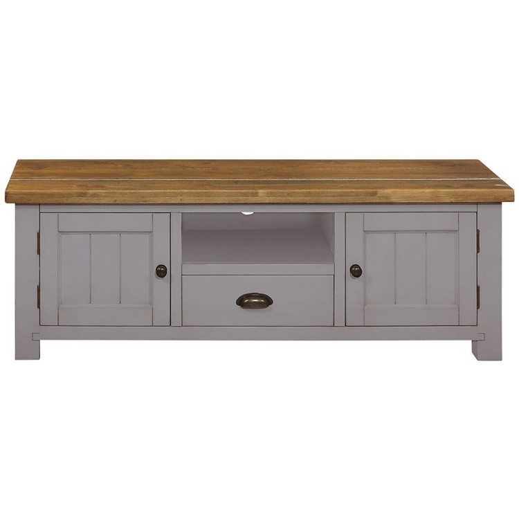 Fairford Grey Painted Furniture 2 Door 1 Drawer TV Unit
