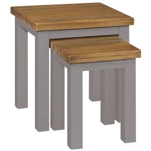 Fairford Grey Painted Furniture Nest of 2 Tables Fairford Grey Painted Furniture Nest of 2 Tables